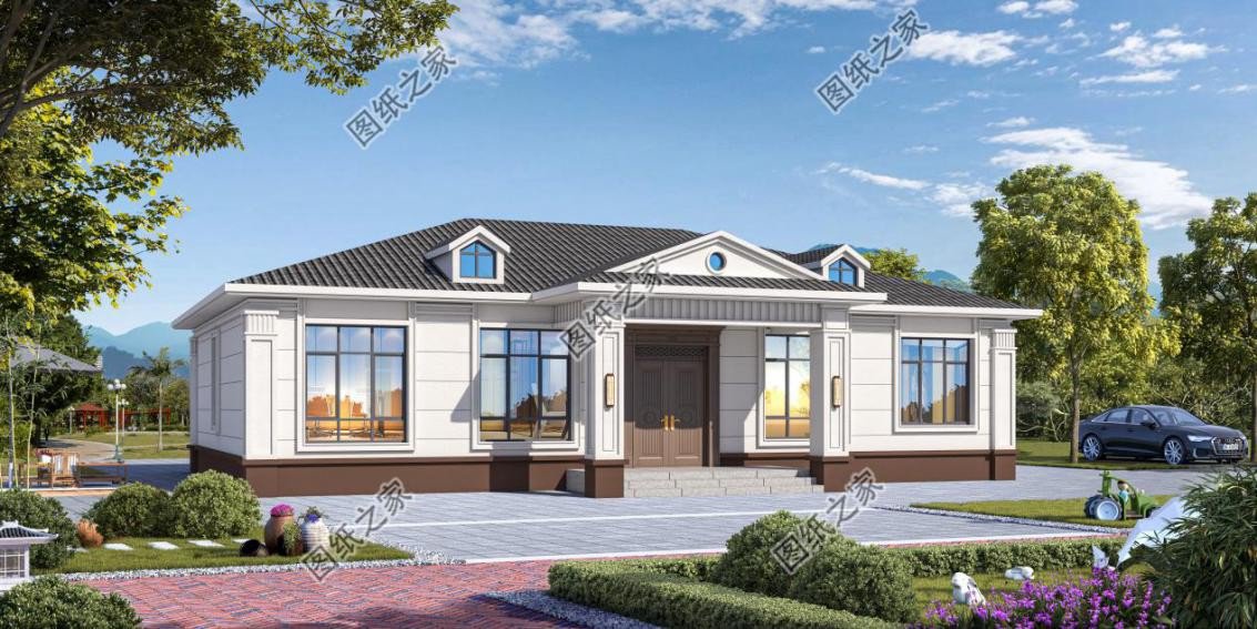 農(nóng)村大開(kāi)間一層自建房設(shè)計(jì)，造價(jià)經(jīng)濟(jì)實(shí)惠，晚年養(yǎng)老必備選擇