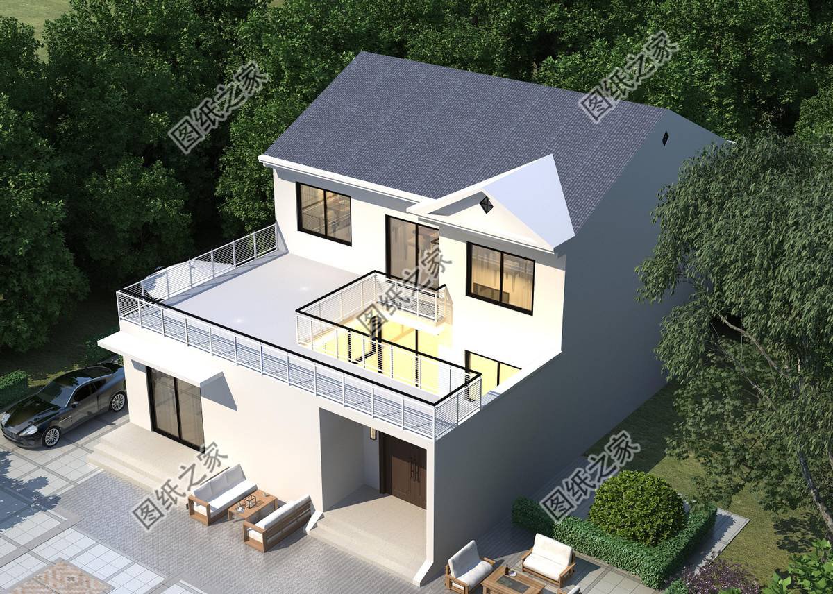 現(xiàn)代風鄉(xiāng)村自建房設計，全是年輕人喜歡的潮流元素，美觀大氣