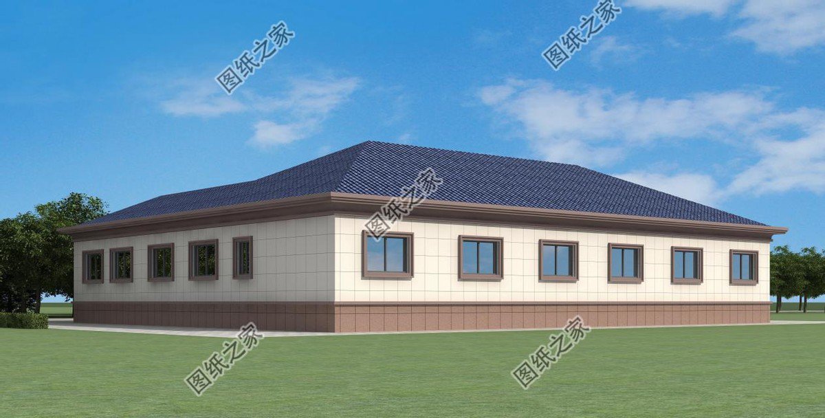 一層合院農(nóng)村別墅設(shè)計，一家人住在一起，非常有氣氛