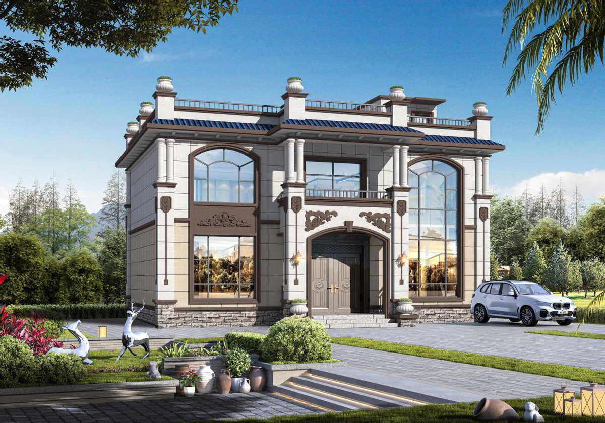 平屋頂農(nóng)村別墅設計，施工難度較小，實用性更強