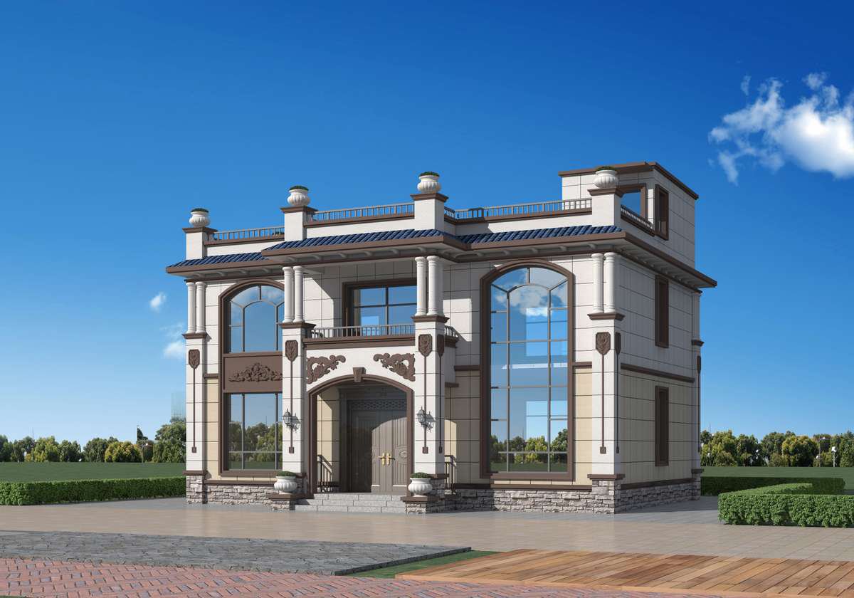 平屋頂農(nóng)村別墅設計，施工難度較小，實用性更強