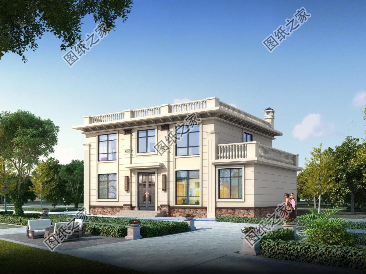 平屋頂農(nóng)村別墅設計，施工難度較小，實用性更強