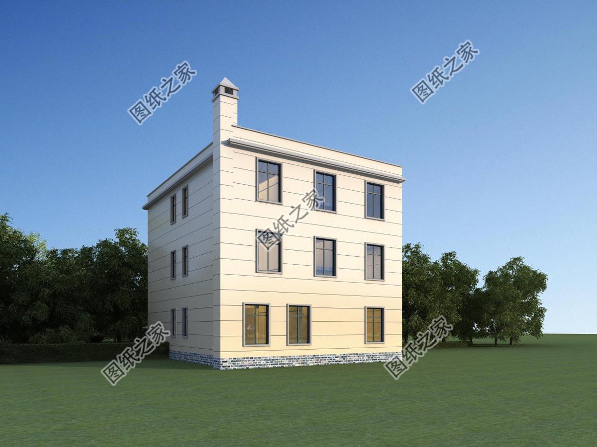 平屋頂農(nóng)村別墅設計，施工難度較小，實用性更強