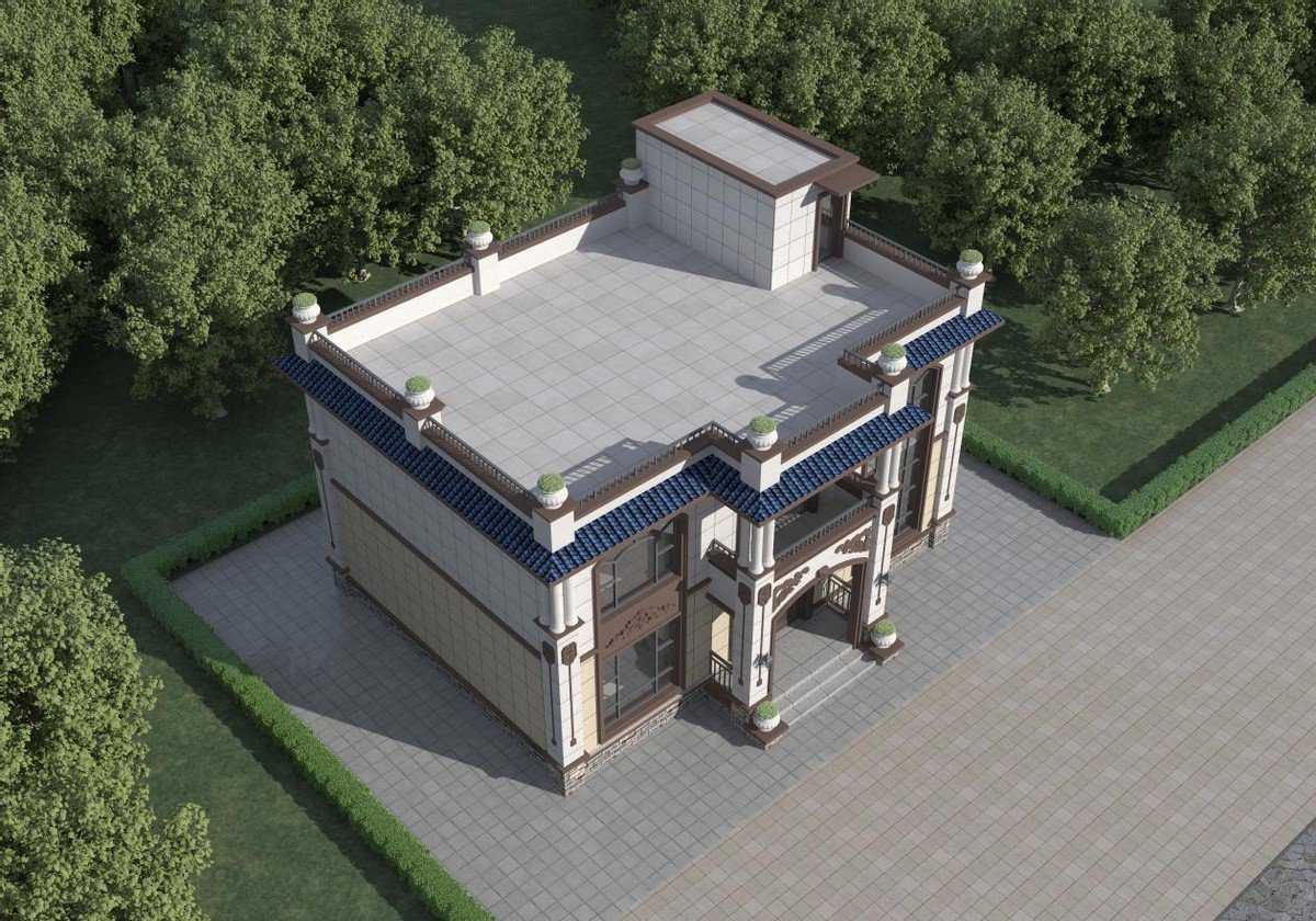 平屋頂農(nóng)村別墅設計，施工難度較小，實用性更強