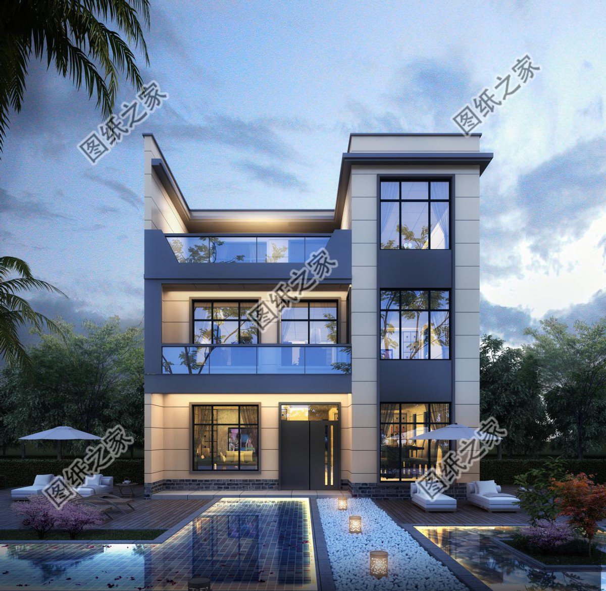 平屋頂農(nóng)村別墅設計，施工難度較小，實用性更強