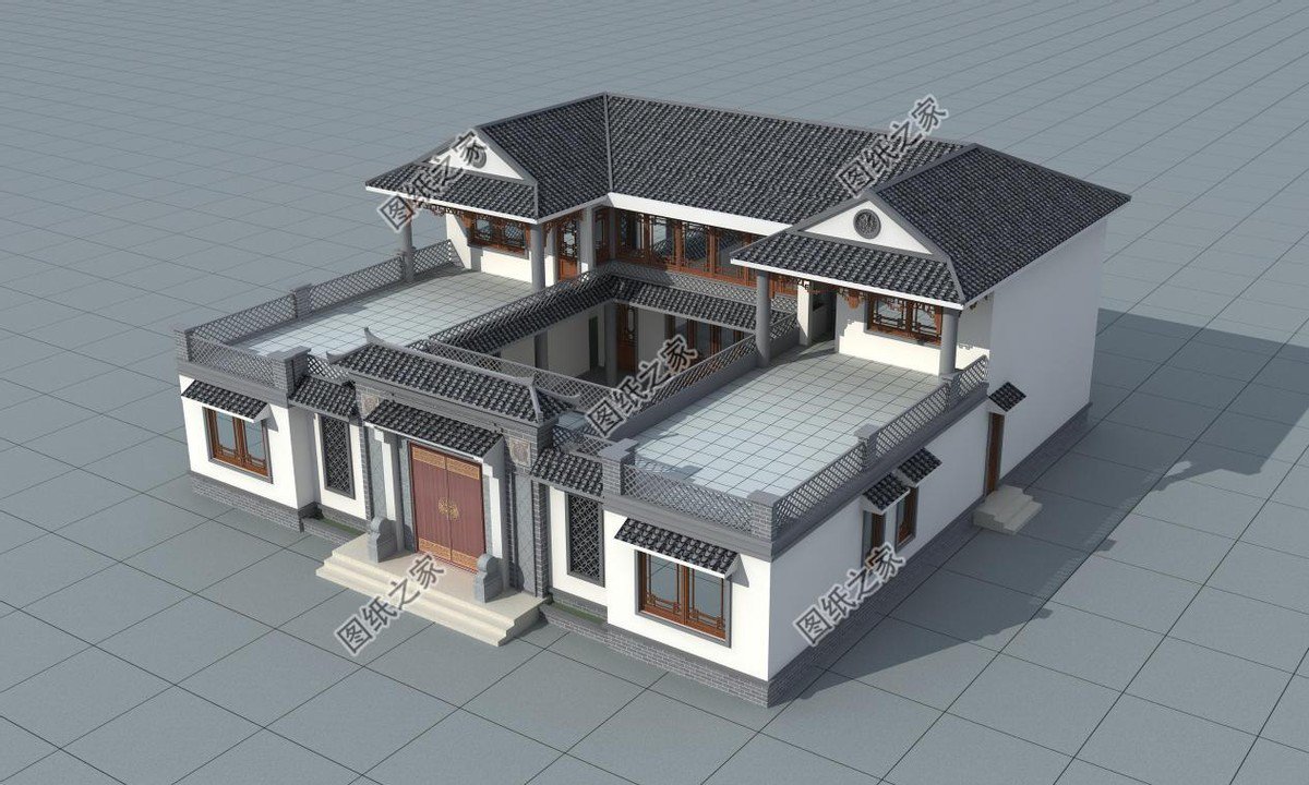 國風(fēng)四合院別墅設(shè)計(jì)，中國式浪漫的完美體現(xiàn)，國人的理想住宅