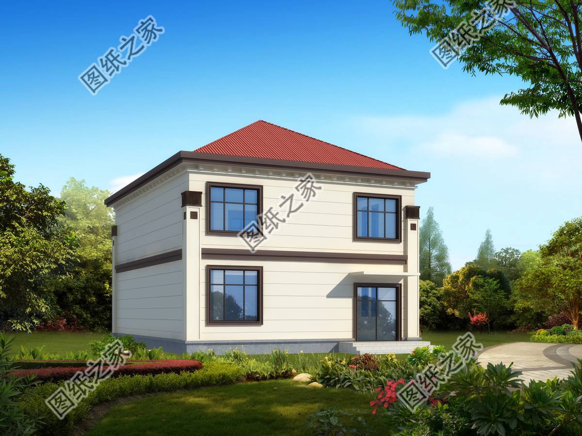 紅瓦配米白墻，溫馨別墅設(shè)計(jì)，帶給你家的享受快來看看吧