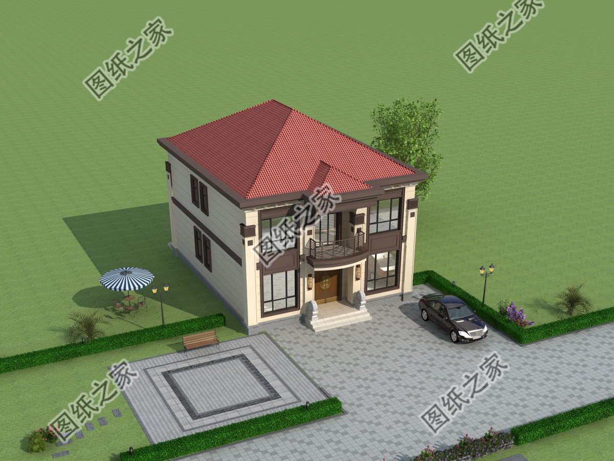 紅瓦配米白墻，溫馨別墅設(shè)計(jì)，帶給你家的享受快來看看吧