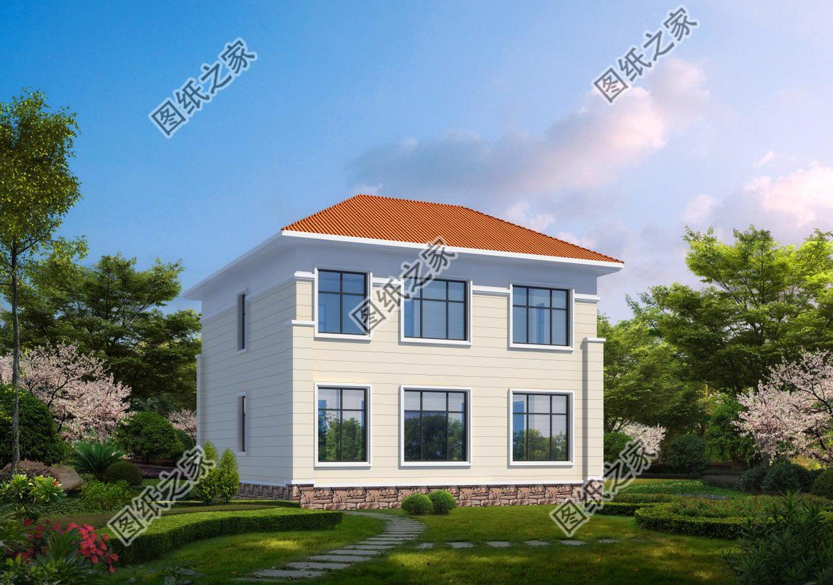 紅瓦配米白墻，溫馨別墅設(shè)計(jì)，帶給你家的享受快來看看吧