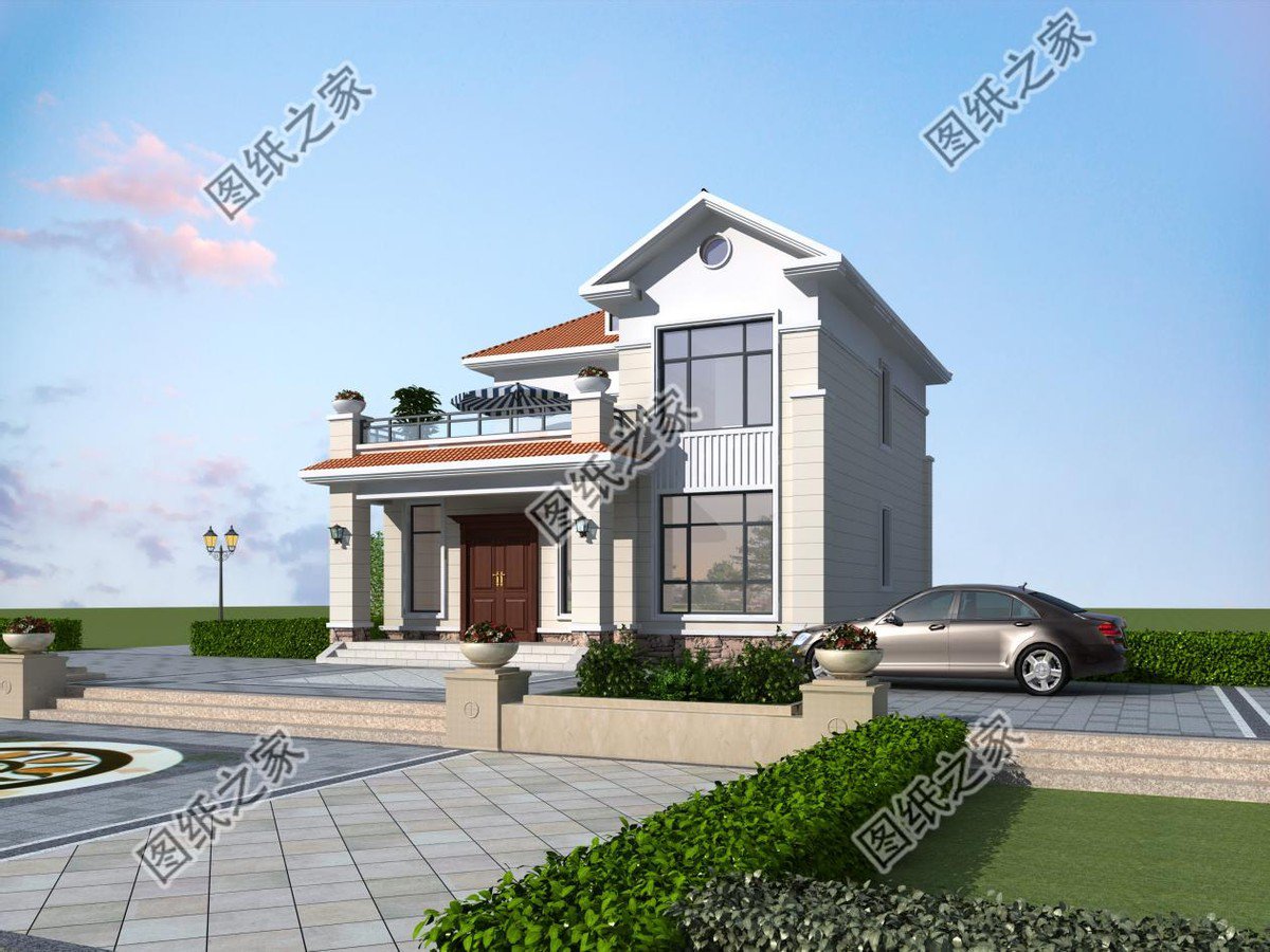 紅瓦配米白墻，溫馨別墅設(shè)計(jì)，帶給你家的享受快來看看吧