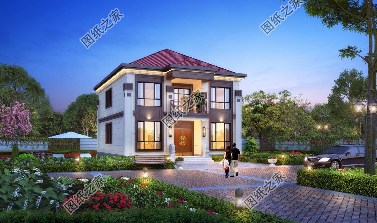 紅瓦配米白墻，溫馨別墅設(shè)計(jì)，帶給你家的享受快來看看吧