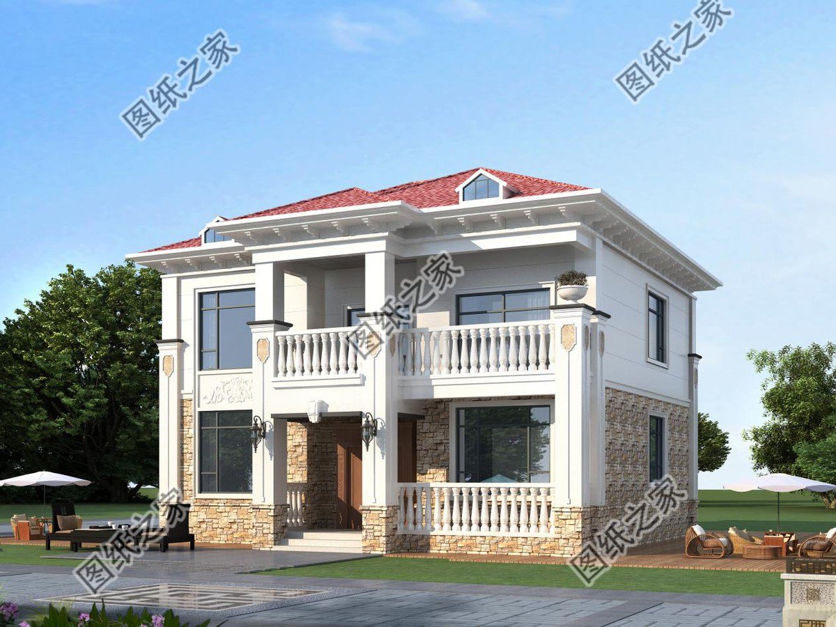 紅瓦配米白墻，溫馨別墅設(shè)計(jì)，帶給你家的享受快來看看吧