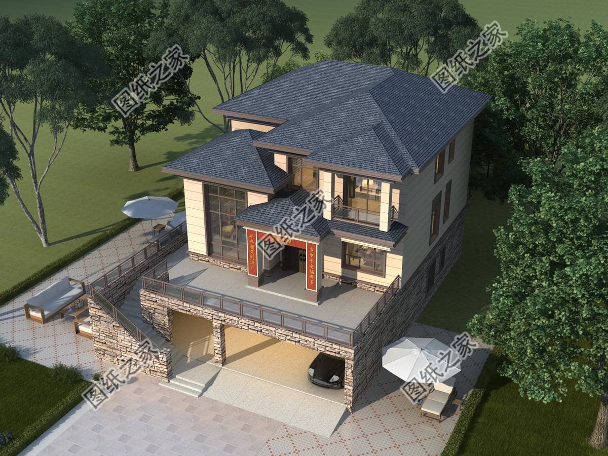 帶架空層的農(nóng)村別墅設計，防潮又防水超強的實用功能，你還不心動