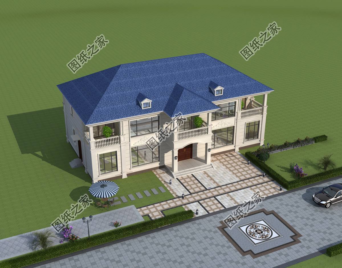 高端大氣的農(nóng)村別墅設(shè)計(jì)，富麗堂皇般的外觀，多少業(yè)主夢中的家園