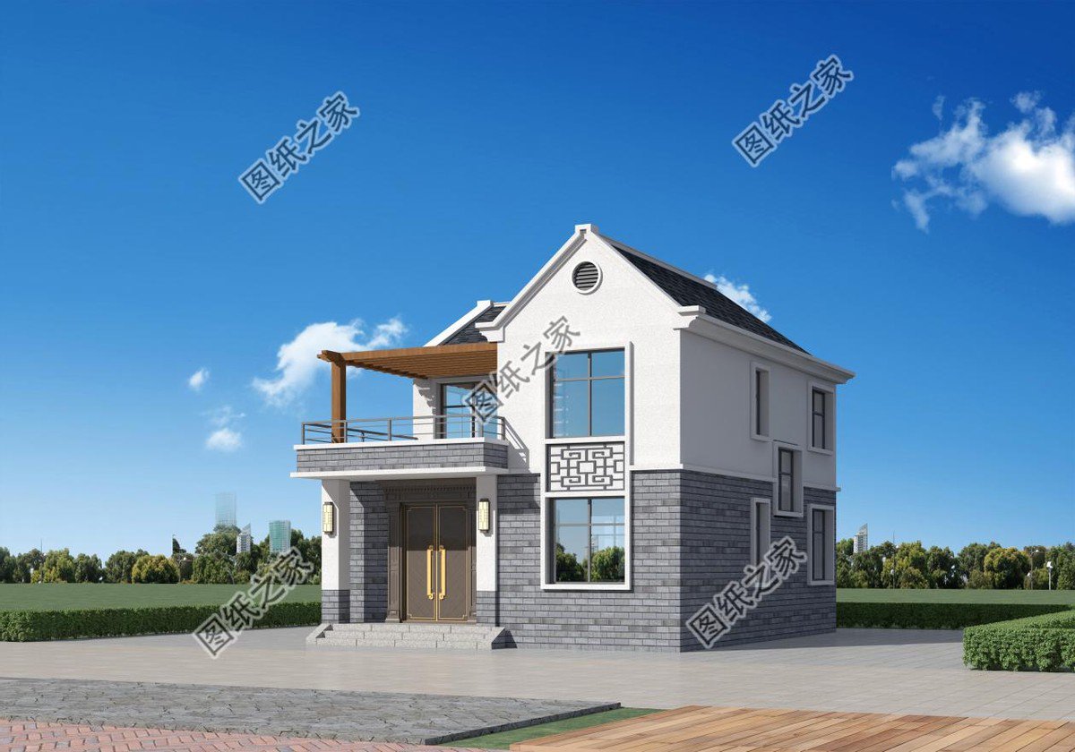 新中式農(nóng)村別墅設計，回老家建上一棟，盡顯大氣