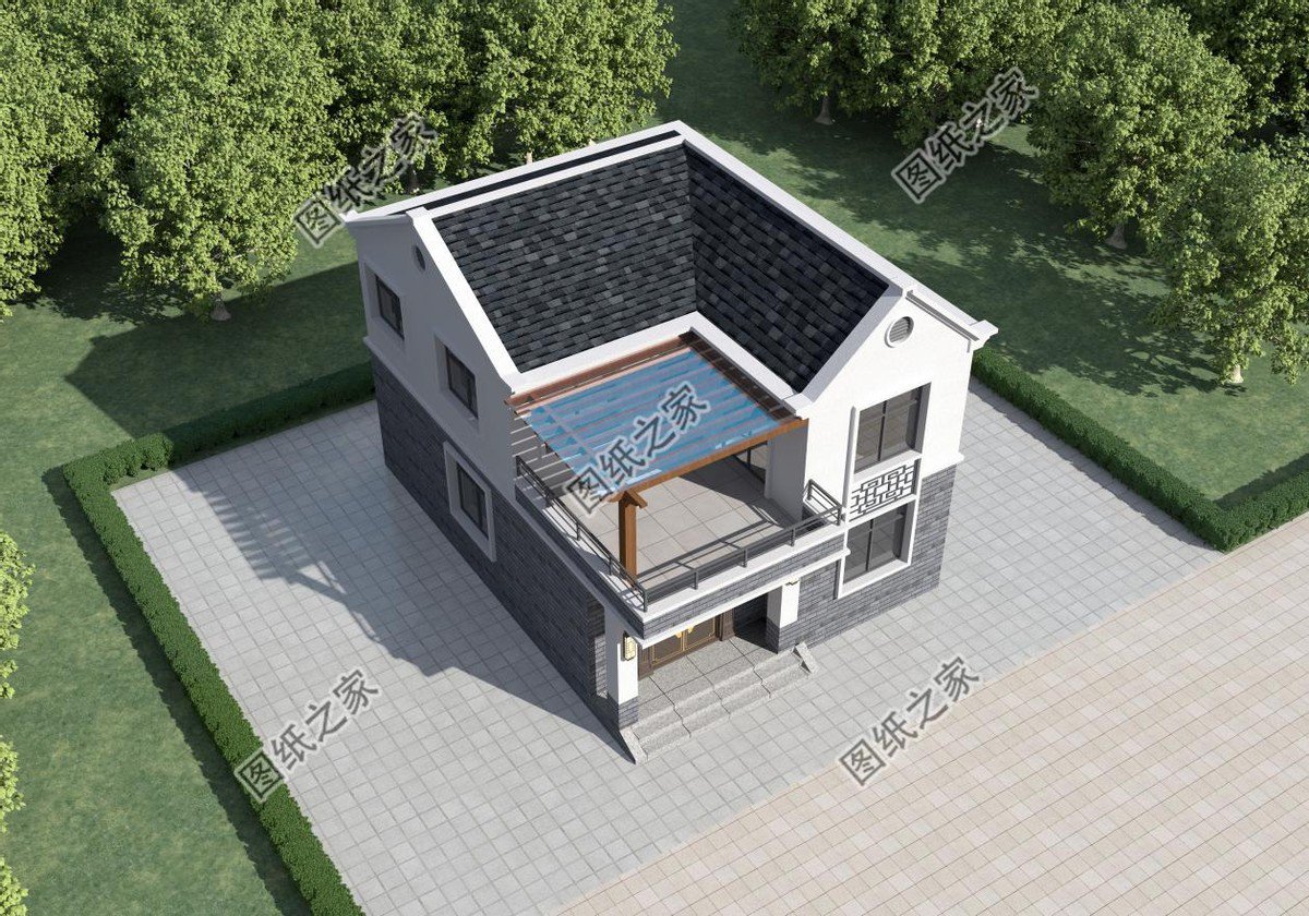 新中式農(nóng)村別墅設計，回老家建上一棟，盡顯大氣