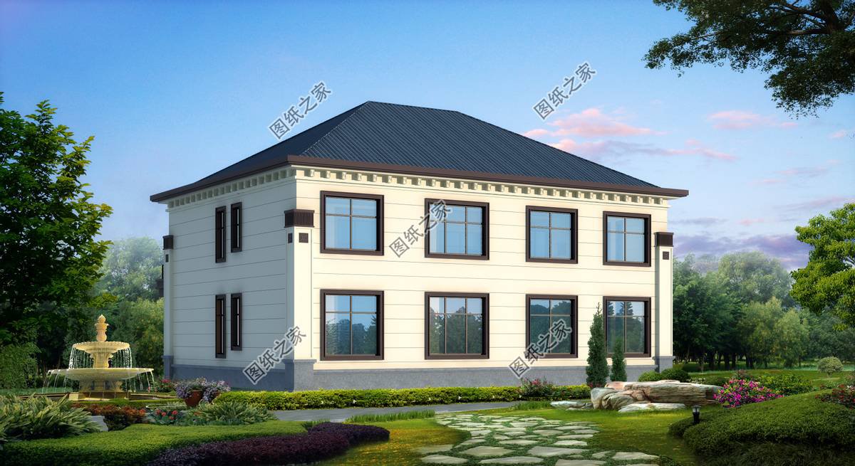 新中式農(nóng)村別墅設計，回老家建上一棟，盡顯大氣