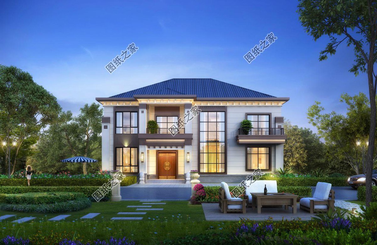 新中式農(nóng)村別墅設計，回老家建上一棟，盡顯大氣