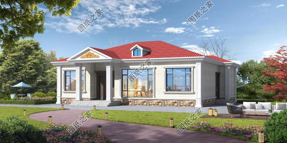 4款農(nóng)村歐式一層別墅設(shè)計(jì)，外觀簡(jiǎn)約好看造價(jià)不高還實(shí)用