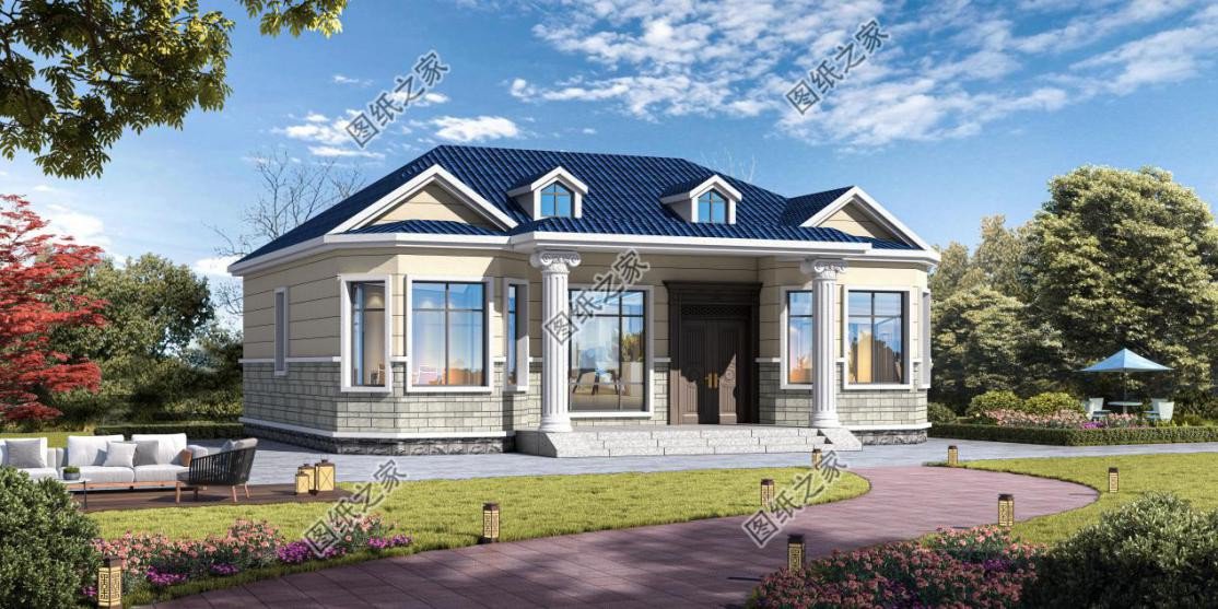 4款農(nóng)村歐式一層別墅設(shè)計(jì)，外觀簡(jiǎn)約好看造價(jià)不高還實(shí)用