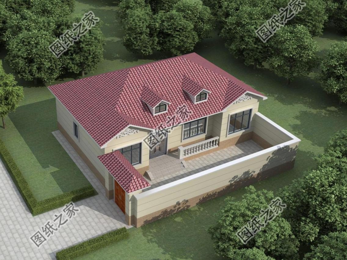 4款農(nóng)村歐式一層別墅設(shè)計(jì)，外觀簡(jiǎn)約好看造價(jià)不高還實(shí)用