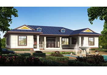 中式一層三合院農(nóng)村別墅設(shè)計(jì)圖，外觀設(shè)計(jì)得好同樣很大氣