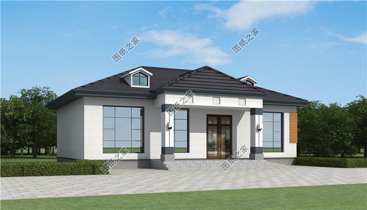 一層農(nóng)村自建別墅方案外觀圖