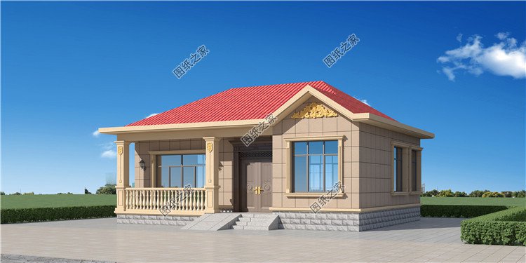 簡單經(jīng)濟(jì)一層自建養(yǎng)老房外觀圖