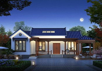 一層中式養(yǎng)老別墅設(shè)計(jì)圖，落葉歸根，安居故里，頤養(yǎng)天年