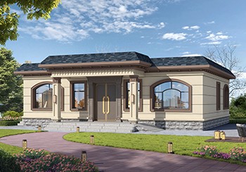 一層平頂別墅設(shè)計(jì)圖，占地近135平造價(jià)僅13萬，大部分家庭能建