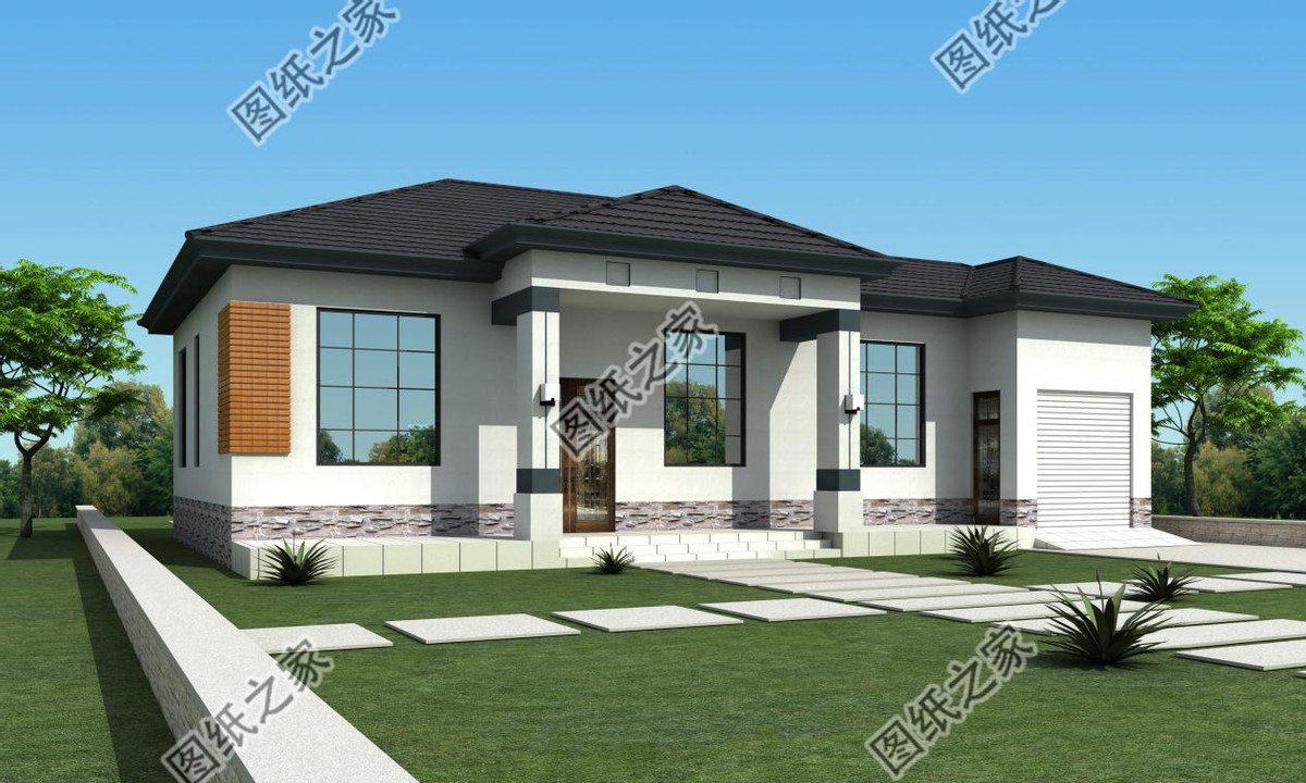 農(nóng)村一層別墅帶車庫設(shè)計，實(shí)用接地氣，現(xiàn)在農(nóng)村建房必不可少