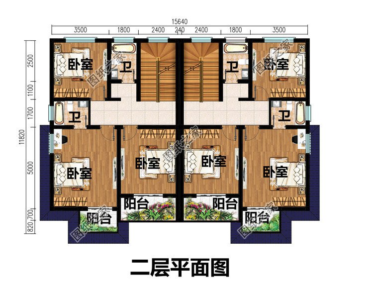 農(nóng)村三層雙拼房屋