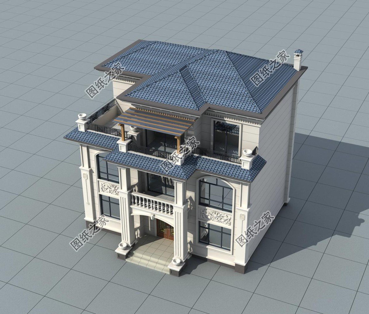 三層農(nóng)村自建房設(shè)計(jì)，高大貴氣的象征，十分有氣勢(shì)