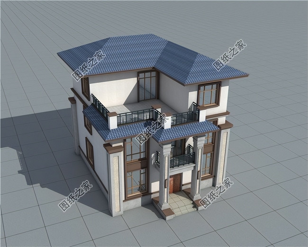 三層農(nóng)村自建房設(shè)計(jì)，高大貴氣的象征，十分有氣勢(shì)