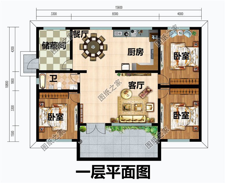 農(nóng)村一層自建房設(shè)計(jì)，外觀配色簡單好看，內(nèi)部布局更適合大眾