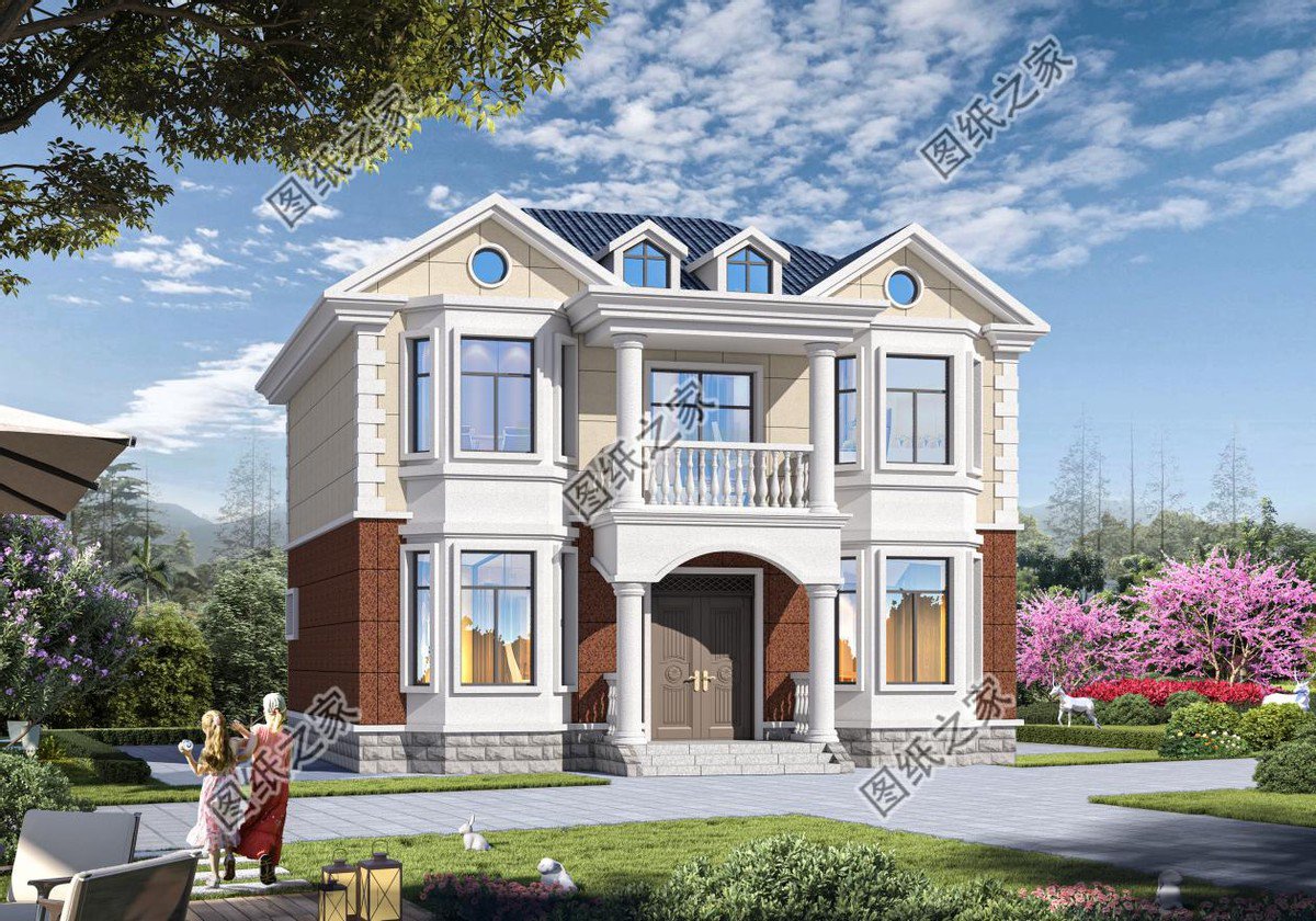 3款對(duì)稱歐式農(nóng)村別墅設(shè)計(jì)，外觀經(jīng)典耐看，建在老家最合適