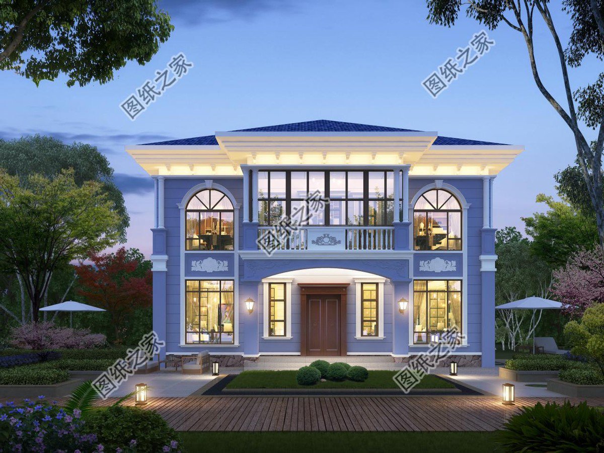 3款對(duì)稱歐式農(nóng)村別墅設(shè)計(jì)，外觀經(jīng)典耐看，建在老家最合適