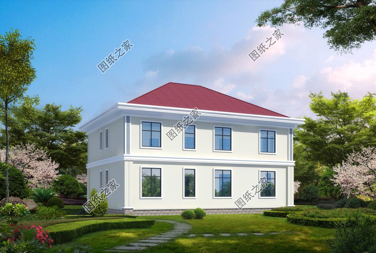 3款對(duì)稱歐式農(nóng)村別墅設(shè)計(jì)，外觀經(jīng)典耐看，建在老家最合適