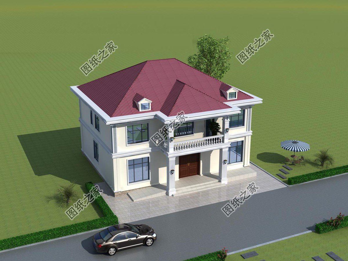 3款對(duì)稱歐式農(nóng)村別墅設(shè)計(jì)，外觀經(jīng)典耐看，建在老家最合適