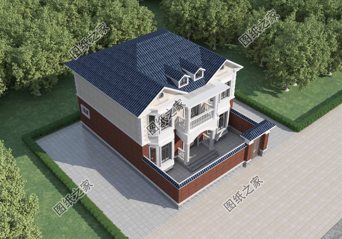 3款對(duì)稱歐式農(nóng)村別墅設(shè)計(jì)，外觀經(jīng)典耐看，建在老家最合適