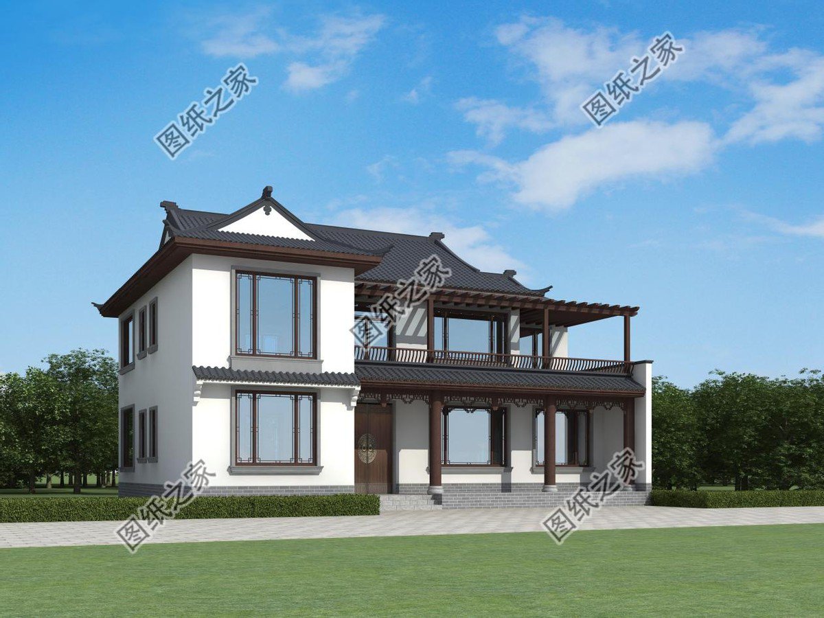 中式別墅設(shè)計(jì)，白墻黛瓦勾畫(huà)的美感，城里人看了都羨慕