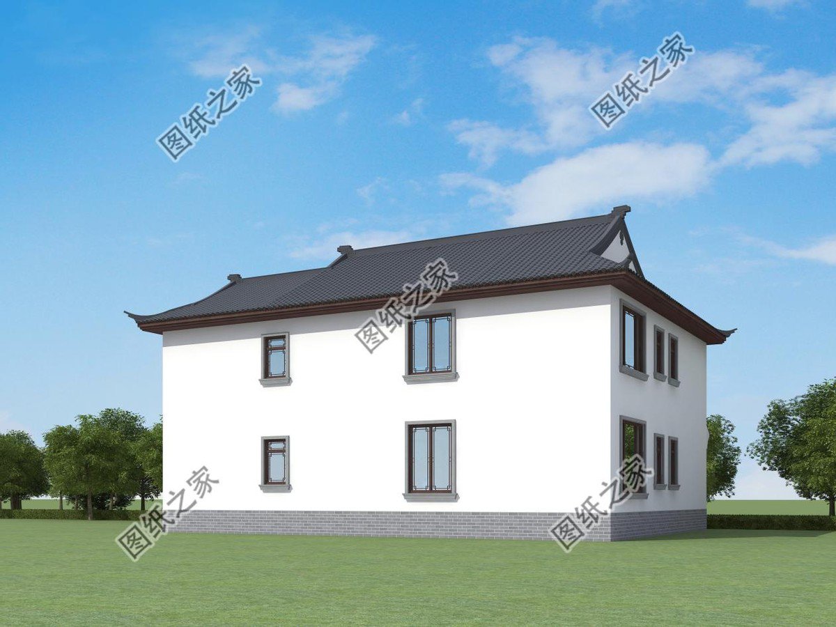 中式別墅設(shè)計(jì)，白墻黛瓦勾畫(huà)的美感，城里人看了都羨慕