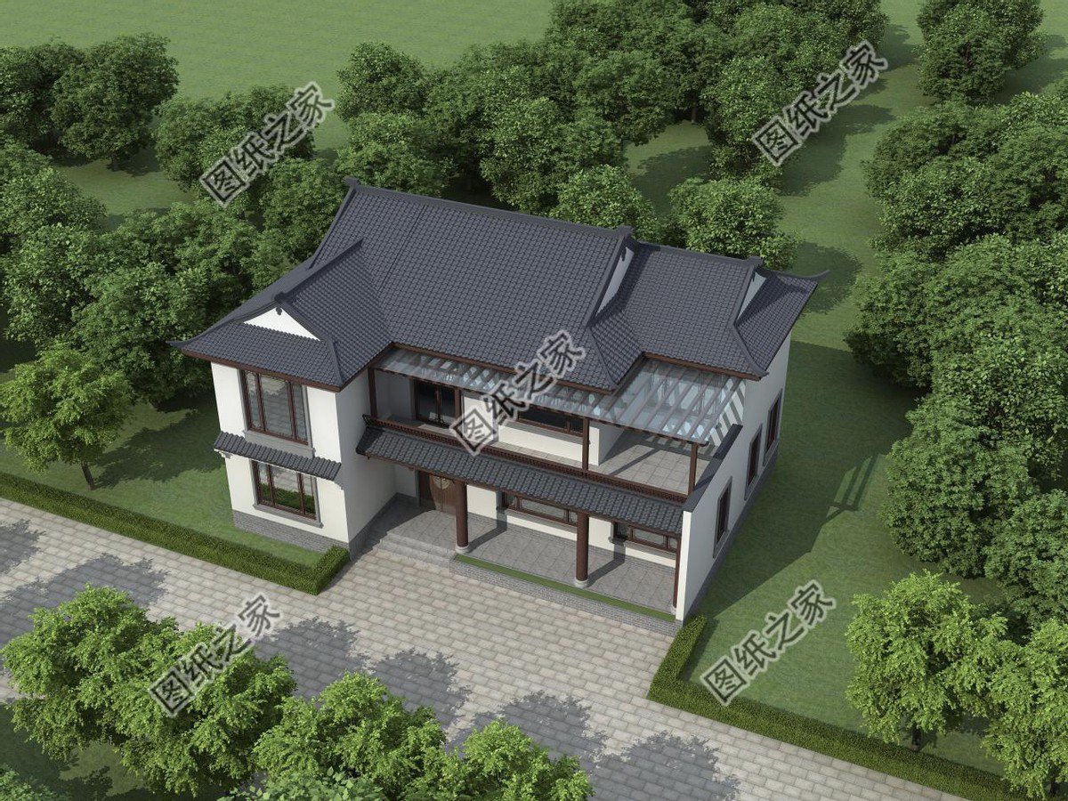 中式別墅設(shè)計(jì)，白墻黛瓦勾畫(huà)的美感，城里人看了都羨慕