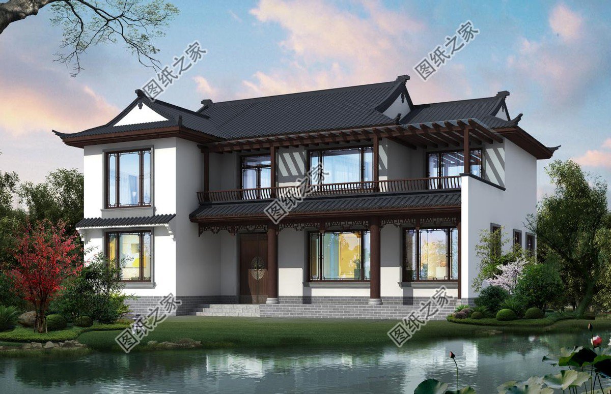 中式別墅設(shè)計(jì)，白墻黛瓦勾畫(huà)的美感，城里人看了都羨慕