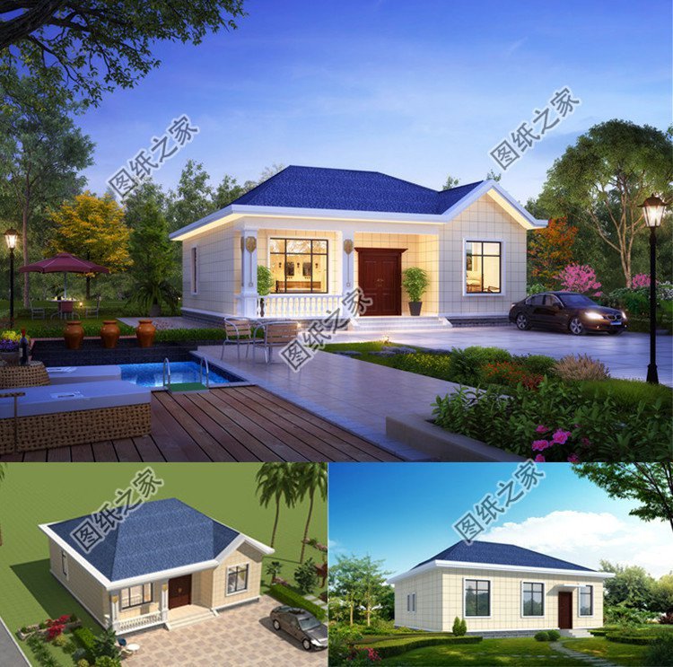 農村一層別墅設計，整體簡單大方，踏實穩(wěn)重接地氣