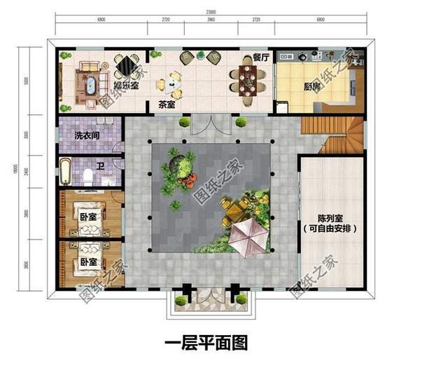 中式四合院別墅設(shè)計圖，本土化建筑的代表，更受農(nóng)村歡迎