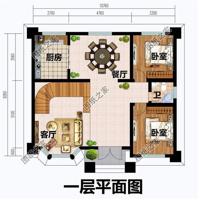 農(nóng)村自建房設(shè)計推薦，造型輪廓飽滿有力，室內(nèi)簡單實用