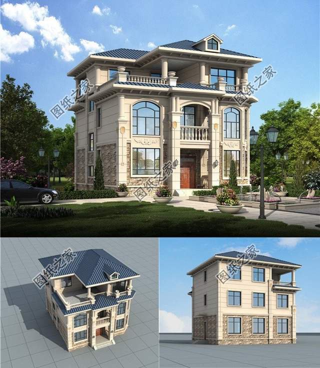 三套三層別墅設(shè)計，高端大氣還實用，建好了誰能不愛