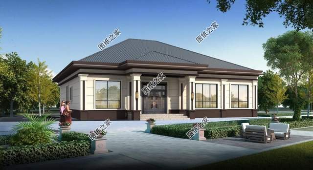 鄉(xiāng)村一層自建養(yǎng)老房推薦，簡(jiǎn)單好看造價(jià)不高，很合爸媽的口味