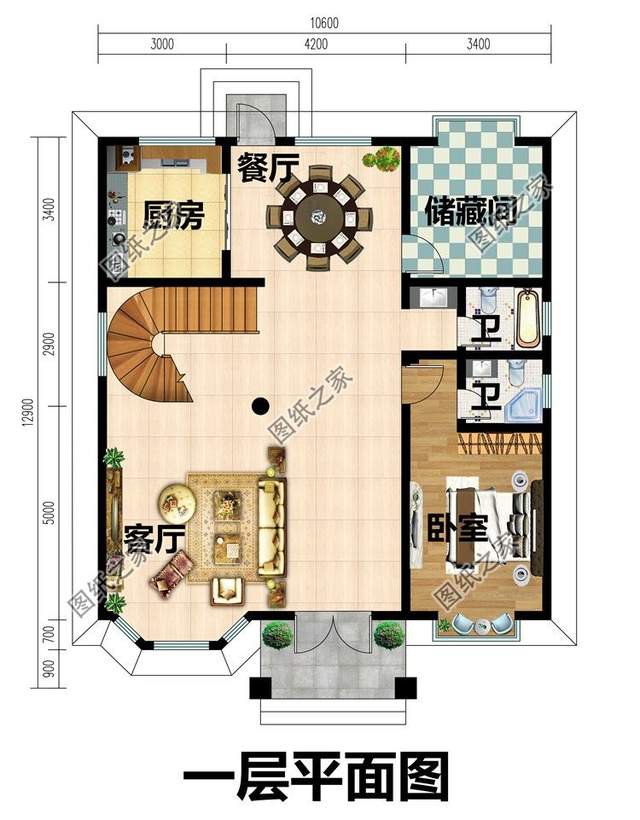 鄉(xiāng)村三層自建房設(shè)計，超大的落地窗，這個外觀很難不愛啊